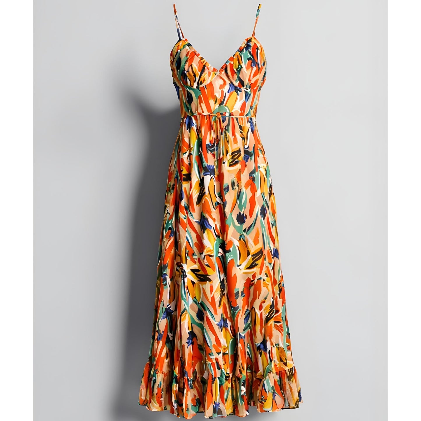 SOLÉRA™ | Kleurrijke Midi Zomerjurk