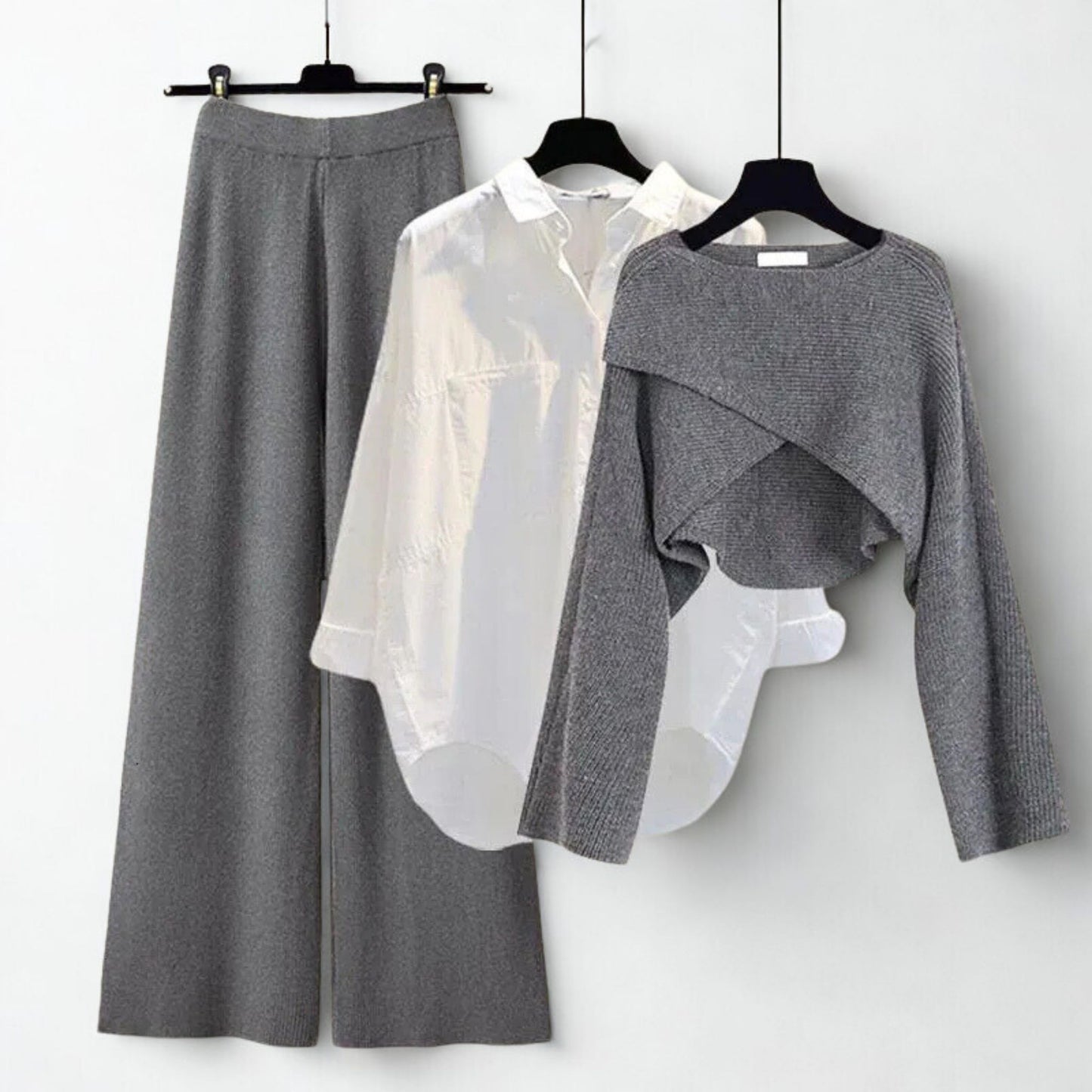 ÉLAN TROIS™ | Elegante Driedelig Setje Met Lange Mouwen