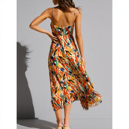 SOLÉRA™ | Kleurrijke Midi Zomerjurk