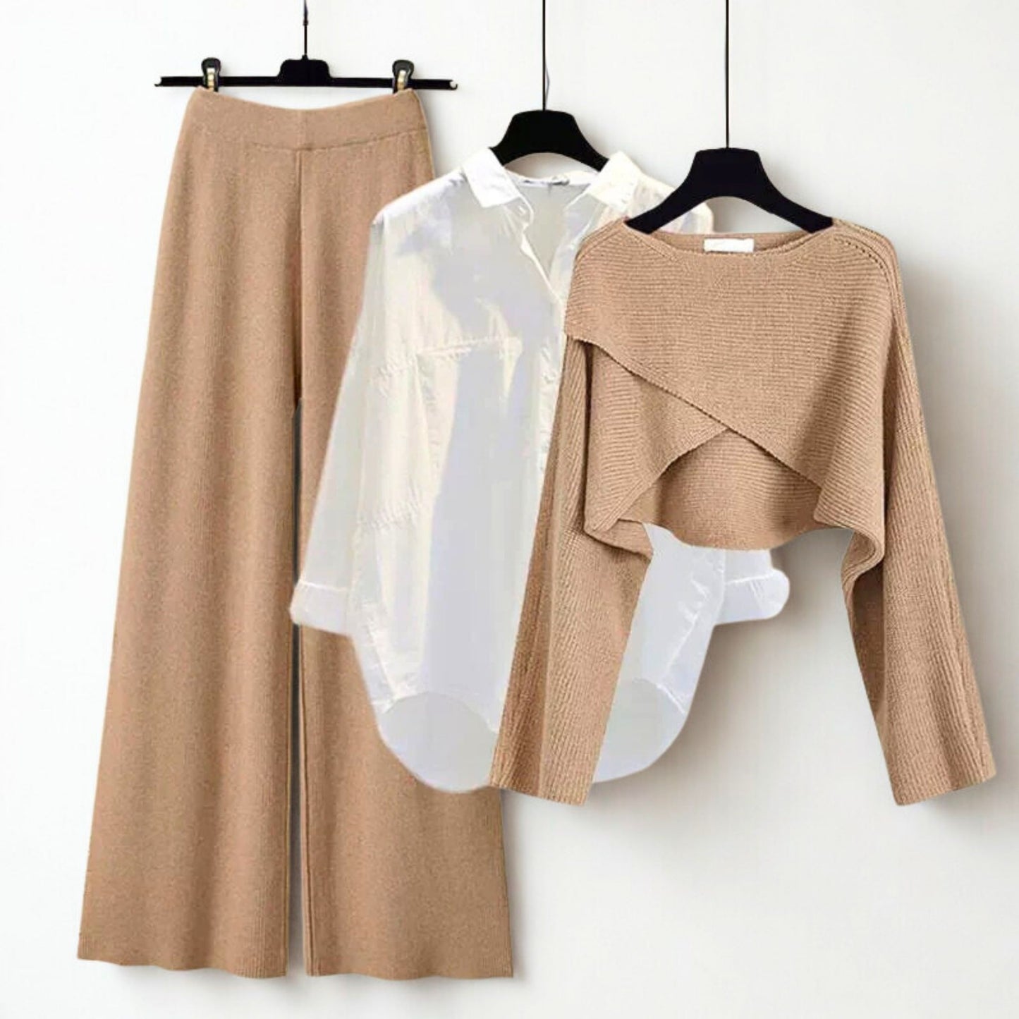 ÉLAN TROIS™ | Elegante Driedelig Setje Met Lange Mouwen